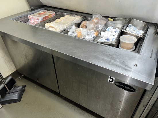 60 in 32 in Prep Table Double Door - SABA
