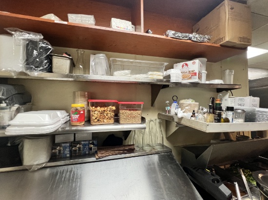 48 in, 60 in, 36 in Stainless steel overshelf - no contents