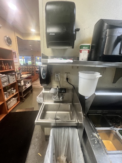 Stainless Steel Hand Sink with Towel and soap dispenser