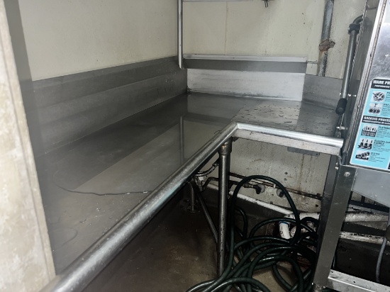 Dirty and Clean tables for dishwasher and sprayer