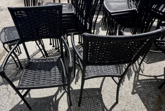 Weaved Metal Outdoor Chairs
