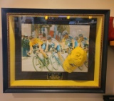 Lance Armstrong Signed Cap Shadowbox - 30.5 x 37. 5 in