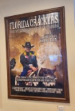 Florida Crackers Signed Movie Poster - The Cattlemen and Cowboys of Florida  - Framed - 30. 5 x 44 i