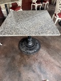 Marble Table Top with heavy metal base - 34 x 34 in