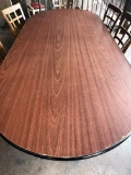 Large Wooden oval table - 96 in x 44 in