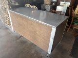 Stainless steel work station -28 x 53 in on casters
