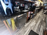 Granite top counter with sink - 108 in Long x 29 in - no contents