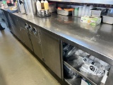 13 ft Stainless Steel work station by 29 in - shelves, door, cup Lowerater