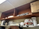 Large wooden shelf unit - 8 ft long