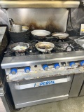 Imperial Gas 6 Burner Stove and Oven with backsplash
