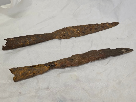 100 B.C. Northern Spain - Celtic (pole-shaft) Iron Spear Heads