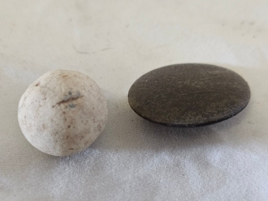 1,777 Fort Edwards - Musket Ball and Uniform Button
