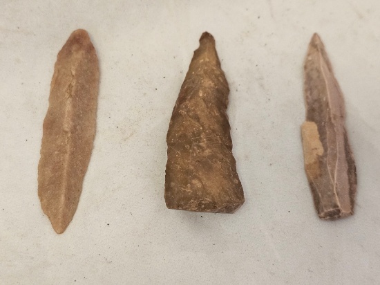 France - Chert Spear Head & Chert Knife Blade