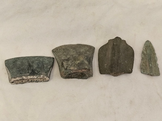 1,000 B.C. Battlefield in the Pyrenees - Bronze Broken Pieces - Spear Head, Javelin Tip, Ax Heads