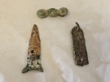 1 B.C.-2 A.D. Bronze Celtic Strap Ends & Belt Décor