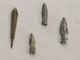 100 B.C. Belgium - Bronze Celtic Arrowheads