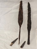 100 B.C. Helvetii - Iron Spear Heads with Spear Butts