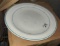 9 in. Round Plate, white with blue trim, by Pyroceram