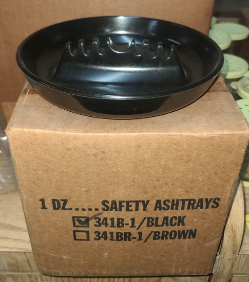 Black Safety Ashtrays - New