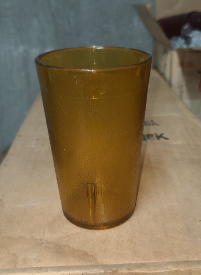 Amber Plastic Tumbler glasses