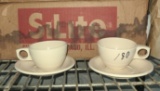 Coffee Cups with saucers, cream by Silite