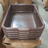 Plastic Bus Tub, brown
