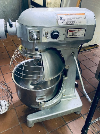 Hobart model A200 countertop 20 quart dough, mixer with stainless steel bowl, hook and whip