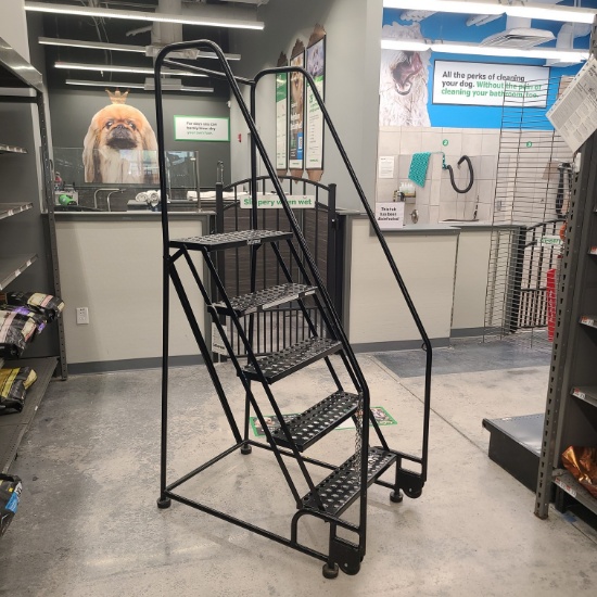 Cotterman 59 in Ladder and Double Work Platform - Warehouse ladder ...