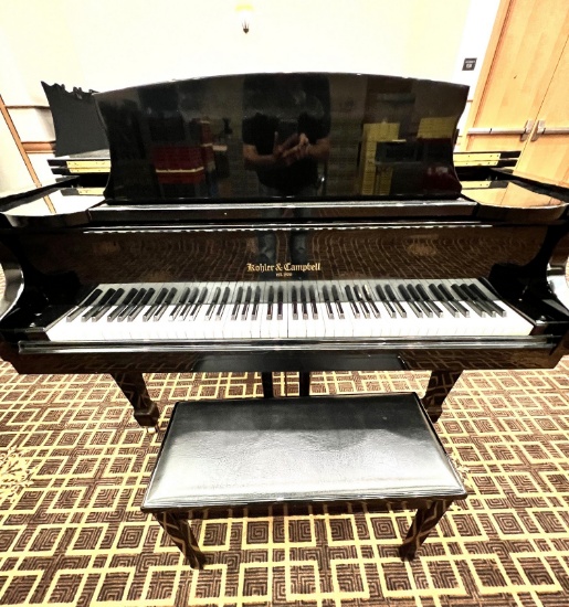 Grand Piano by Bohler & Campbell, Hi Lacquered with Piano Bench