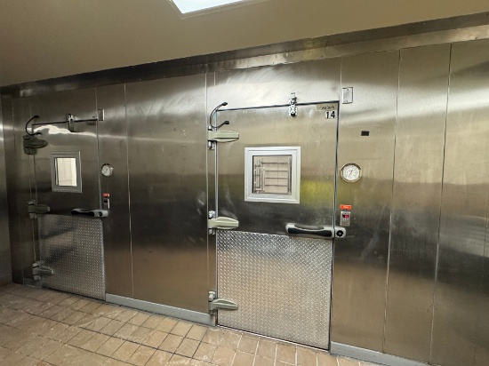 Kolpak 19 x 25 x 8'6" walk in Cooler with Stainless Steel front, two access doors, digital controls,