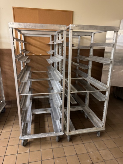 Adjustable shelf, rolling sheet pan rack for X