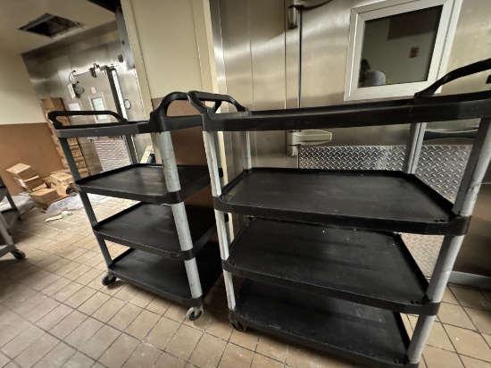 Four shelf rolling utility carts