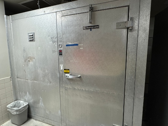8' x 10' American panel walk-in freezer with bone to fan evaporator and floor