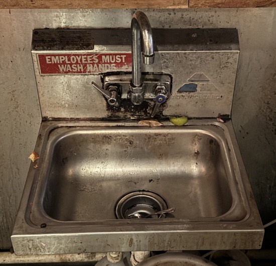 Wall mount hand sink
