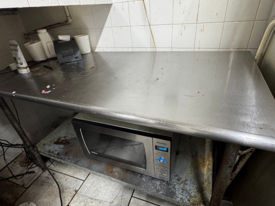 60 x 30 in stainless steel work table