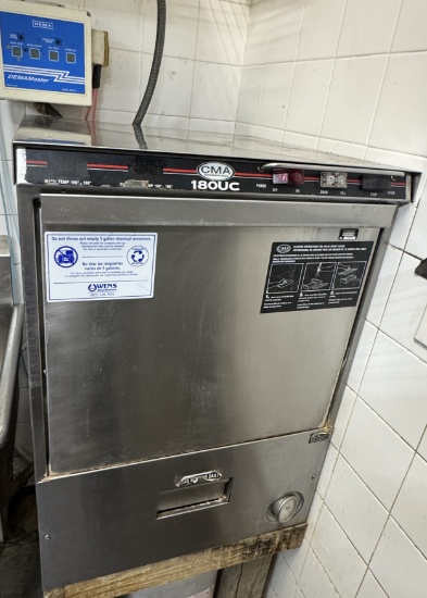 CMA 180CU single rack dishwasher with six racks