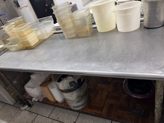 72 x 30 inch stainless steel work table