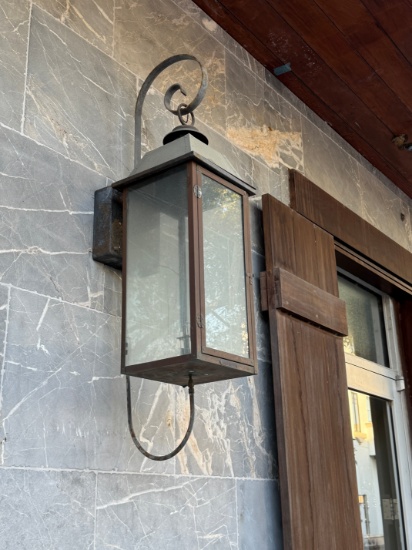 30" Brass Wall Mount Gas Coach Lamp
