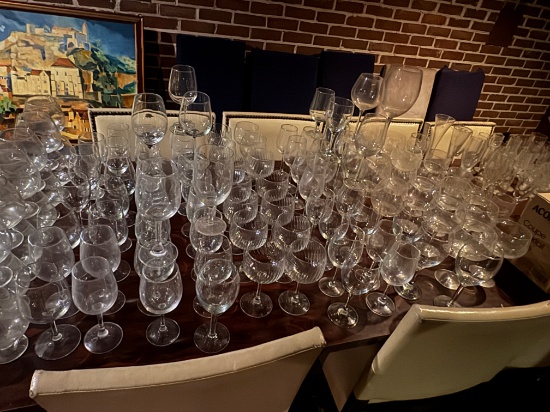 (300) various Bar Glasses including mostly Wine Glasses, Cognac, Shot,Champagne