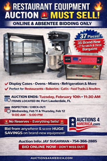 Auctions 4 America Auction Catalog - Restaurant Equipment Auction ...