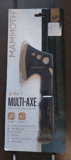 Mammoth 6 in 1 Multi-Axe with Nylon Sheath - new
