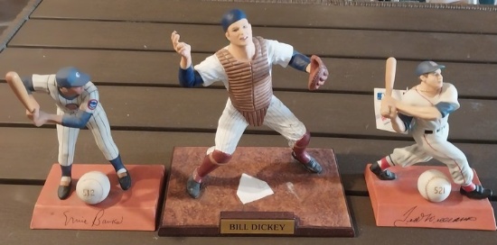 Ernie Banks, Ted Williams and Bill Dickey - Porcelain Figures - Limited Edition - Bill Dickey has sm