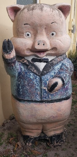 Welcome Pig - 69 in Tall in Resin