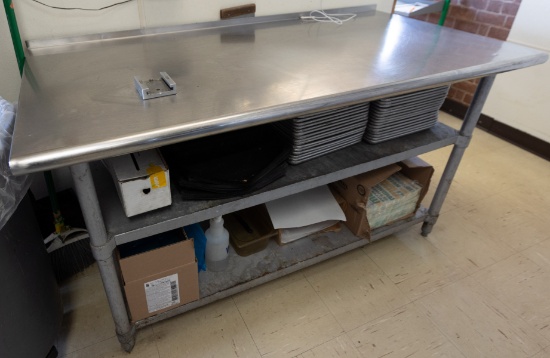 5' S/S Table with Double Undershelf (no contents)