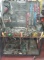 Tools with metal tool cart on casters - wrenches, screwdriver and more