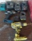 Various battery chargers and drills