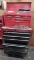 Double Metal Toolbox with contents on casters