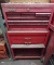 Double Metal Toolbox with contents on casters