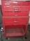 Double Metal Toolbox with contents on casters