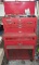 Double Metal Toolbox with contents on casters